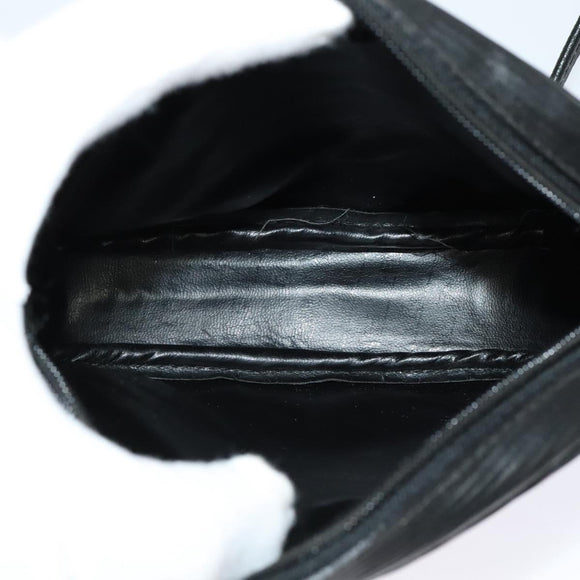 FENDI Zucca Canvas Shoulder Bag Black Gold Auth mr1448