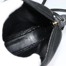 FENDI Zucca Canvas Shoulder Bag Black Gold Auth mr1448-17