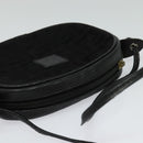 FENDI Zucca Canvas Shoulder Bag Black Gold Auth mr1448-6