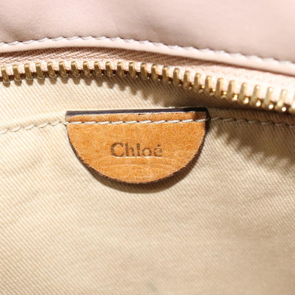 Chloe Shoulder Bag Leather Pink Gold Auth mr1456