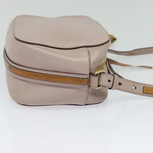 Chloe Shoulder Bag Leather Pink Gold Auth mr1456