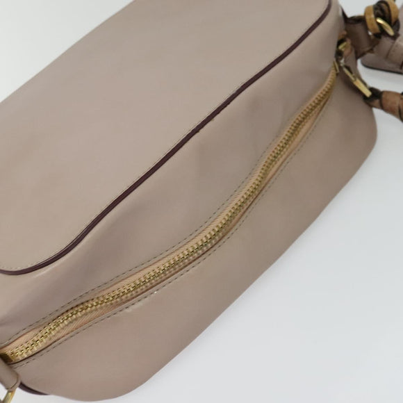 Chloe Shoulder Bag Leather Pink Gold Auth mr1456