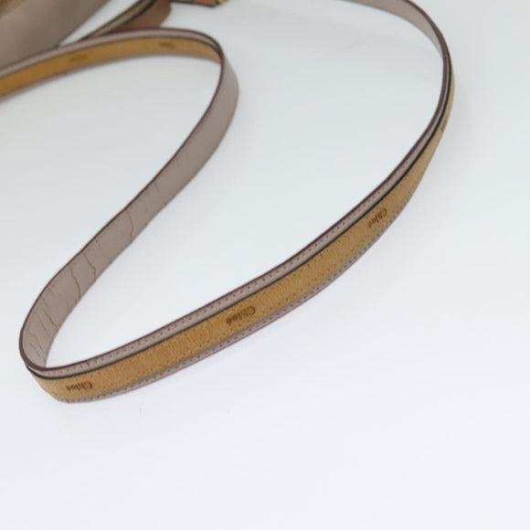 Chloe Shoulder Bag Leather Pink Gold Auth mr1456