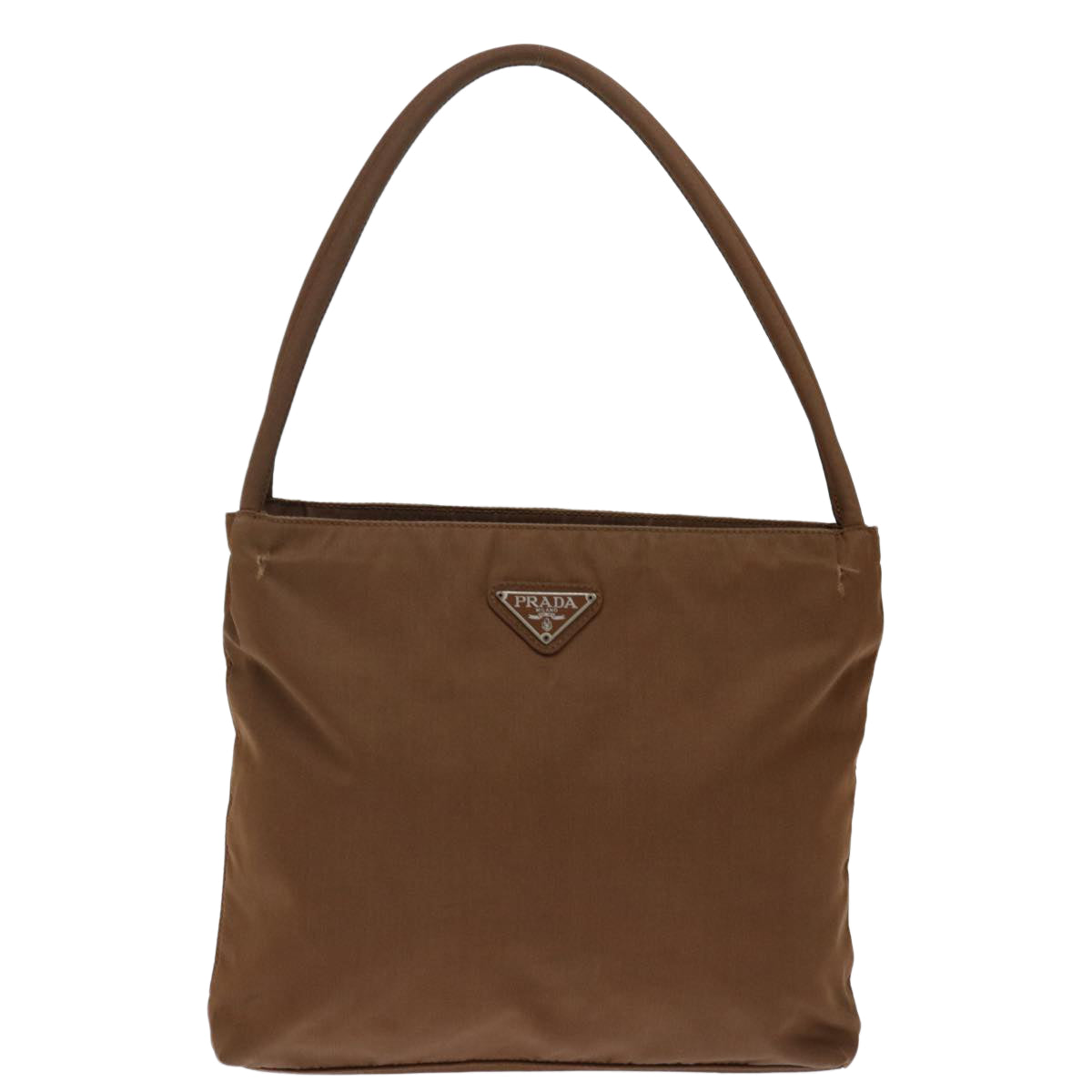 PRADA Tote Bag Nylon Brown Auth mr146