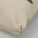 GUCCI Web Sherry Line Tote Bag Leather Ivory 572768 Auth mr1460-10