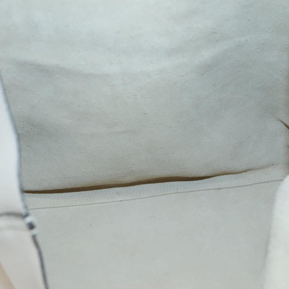 GUCCI Web Sherry Line Tote Bag Leather Ivory 572768 Auth mr1460