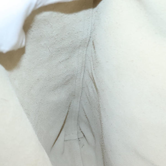 GUCCI Web Sherry Line Tote Bag Leather Ivory 572768 Auth mr1460