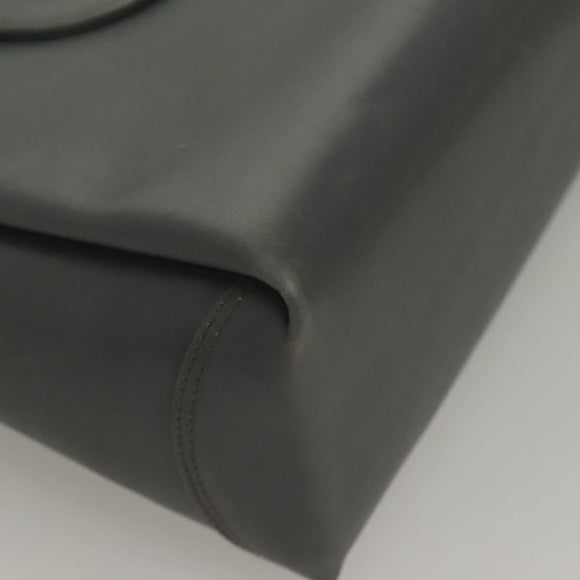 GUCCI Hand Bag Leather Gray Silver Auth mr1461