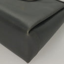 GUCCI Hand Bag Leather Gray Silver Auth mr1461-11