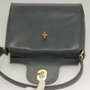 GUCCI Hand Bag Leather Gray Silver Auth mr1461-15