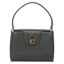 GUCCI Hand Bag Leather Gray Silver Auth mr1461-2