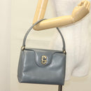 GUCCI Hand Bag Leather Gray Silver Auth mr1461-23