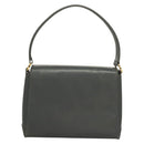 GUCCI Hand Bag Leather Gray Silver Auth mr1461-3