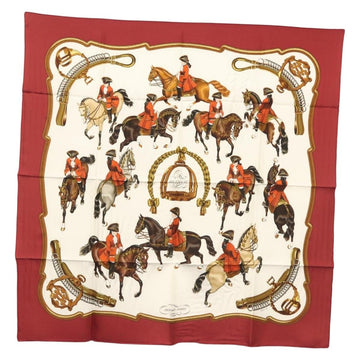 HERMES Carre 90 Scarf ""REPRISE"" Silk Red Auth mr1462