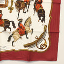 HERMES Carre 90 Scarf ""REPRISE"" Silk Red Auth mr1462-10