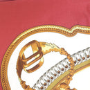 HERMES Carre 90 Scarf ""REPRISE"" Silk Red Auth mr1462-12