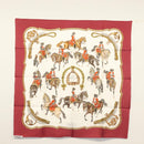 HERMES Carre 90 Scarf ""REPRISE"" Silk Red Auth mr1462-13