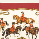 HERMES Carre 90 Scarf ""REPRISE"" Silk Red Auth mr1462-3