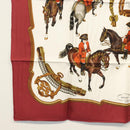 HERMES Carre 90 Scarf ""REPRISE"" Silk Red Auth mr1462-8