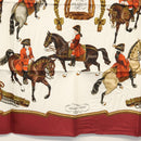 HERMES Carre 90 Scarf ""REPRISE"" Silk Red Auth mr1462-9