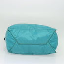 PRADA Tote Bag Nylon Blue Silver Auth mr1463-5