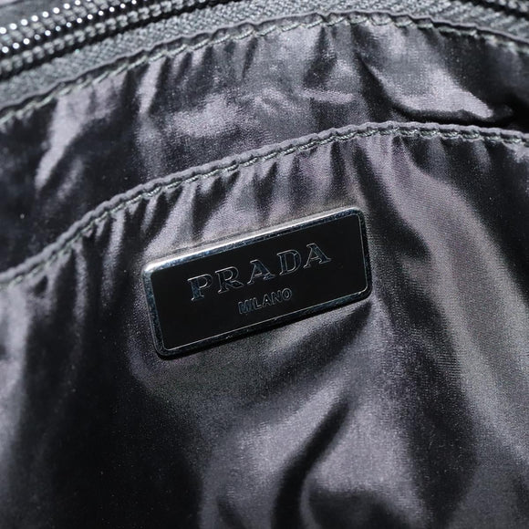 PRADA Tote Bag Nylon Blue Silver Auth mr1463