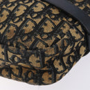 Christian Dior Trotter Canvas Shoulder Bag Navy Gold Auth mr1464-14