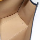 Christian Dior Trotter Canvas Hand Bag PVC Leather 2way Gold Navy Auth mr1465-18