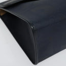 Christian Dior Trotter Canvas Hand Bag PVC Leather 2way Gold Navy Auth mr1465-9