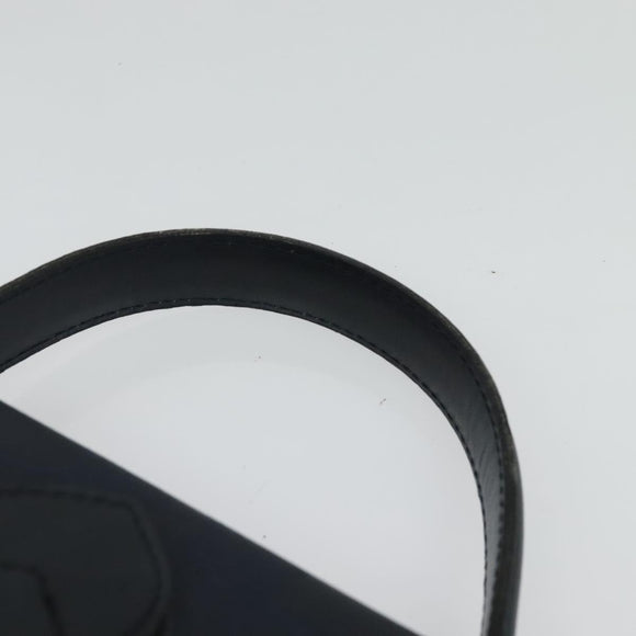 Christian Dior Trotter Canvas Hand Bag PVC Leather 2way Gold Navy Auth mr1465