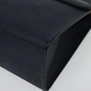 Christian Dior Trotter Canvas Hand Bag PVC Leather 2way Gold Navy Auth mr1465-14