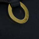 Christian Dior Trotter Canvas Hand Bag PVC Leather 2way Gold Navy Auth mr1465-17