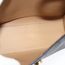 Christian Dior Trotter Canvas Hand Bag PVC Leather 2way Gold Navy Auth mr1465-12
