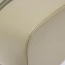 GUCCI Vanity Pouch Leather Beige Silver 039 2020 0710 Auth mr1466-16