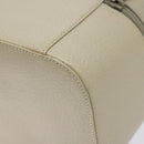 GUCCI Vanity Pouch Leather Beige Silver 039 2020 0710 Auth mr1466-17