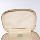 GUCCI Vanity Pouch Leather Beige Silver 039 2020 0710 Auth mr1466-10