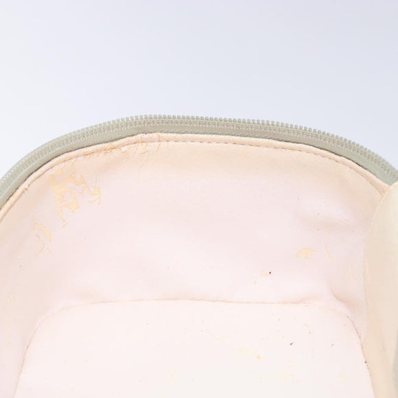 GUCCI Vanity Pouch Leather Beige Silver 039 2020 0710 Auth mr1466