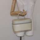 GUCCI Vanity Pouch Leather Beige Silver 039 2020 0710 Auth mr1466-20