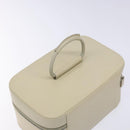 GUCCI Vanity Pouch Leather Beige Silver 039 2020 0710 Auth mr1466-6