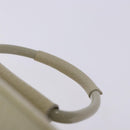 GUCCI Vanity Pouch Leather Beige Silver 039 2020 0710 Auth mr1466-14