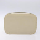 GUCCI Vanity Pouch Leather Beige Silver 039 2020 0710 Auth mr1466-5