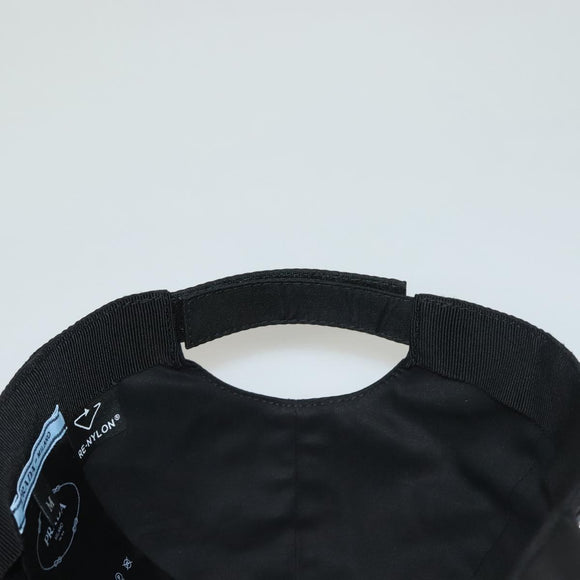 PRADA Cap Nylon M Black Auth mr1473