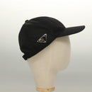 PRADA Cap Nylon M Black Auth mr1473-4