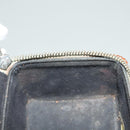 CHANEL Choco Bar Cube Pouch Patent leather Brown Silver CC Auth mr1474-17