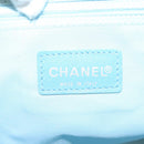 CHANEL New Travel Line Hand Bag Nylon Light Blue CC Auth mr1475-17