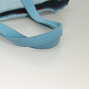 CHANEL New Travel Line Hand Bag Nylon Light Blue CC Auth mr1475-7