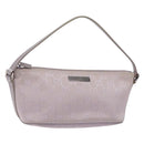 GUCCI GG Canvas Accessory Pouch Purple Silver 7198 Auth mr1477-1