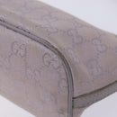 GUCCI GG Canvas Accessory Pouch Purple Silver 7198 Auth mr1477-10