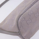 GUCCI GG Canvas Accessory Pouch Purple Silver 7198 Auth mr1477-11