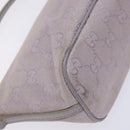 GUCCI GG Canvas Accessory Pouch Purple Silver 7198 Auth mr1477-13